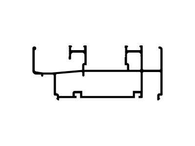 Marco corrediza con guía mosquitero umbral
